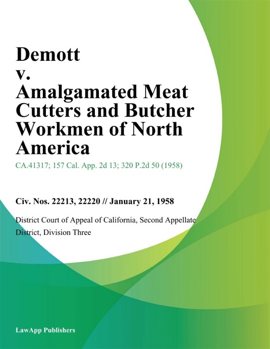 Demott v. Amalgamated Meat Cutters and Butcher Workmen of North America