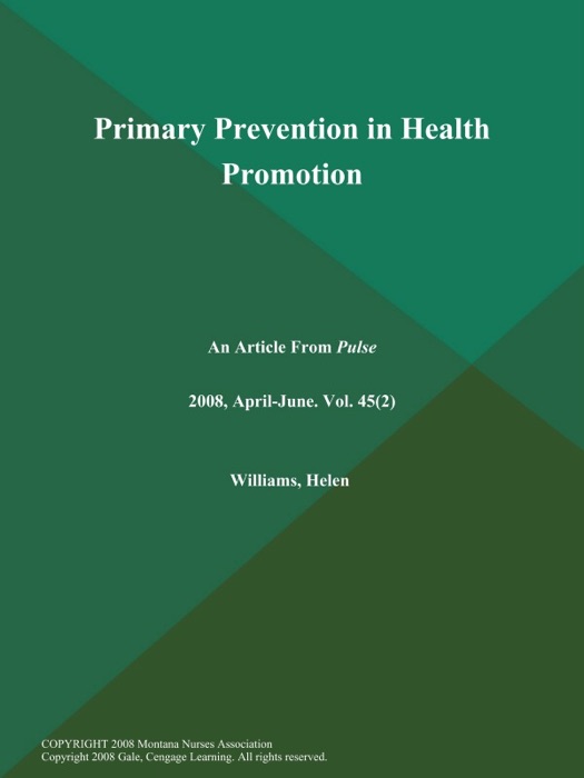 Primary Prevention in Health Promotion