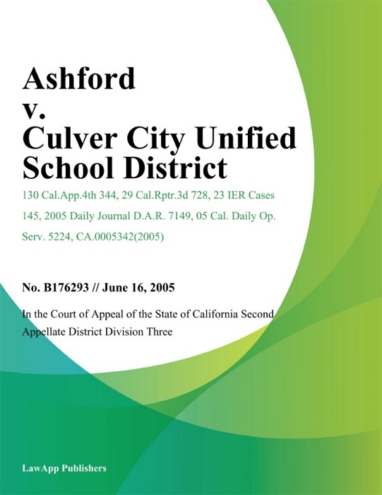 Ashford v. Culver City Unified School District