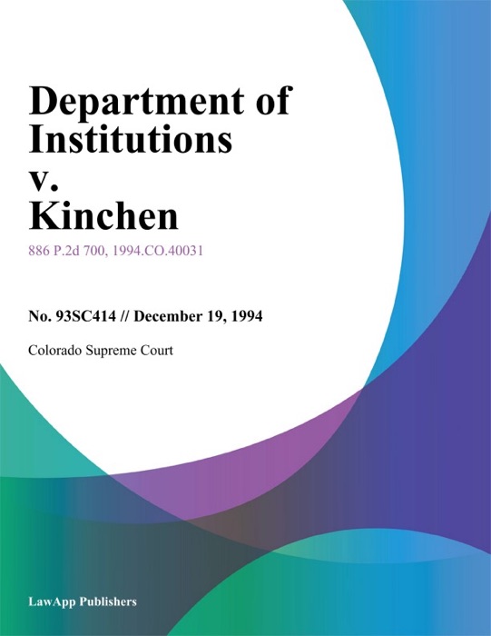 Department Of Institutions V. Kinchen