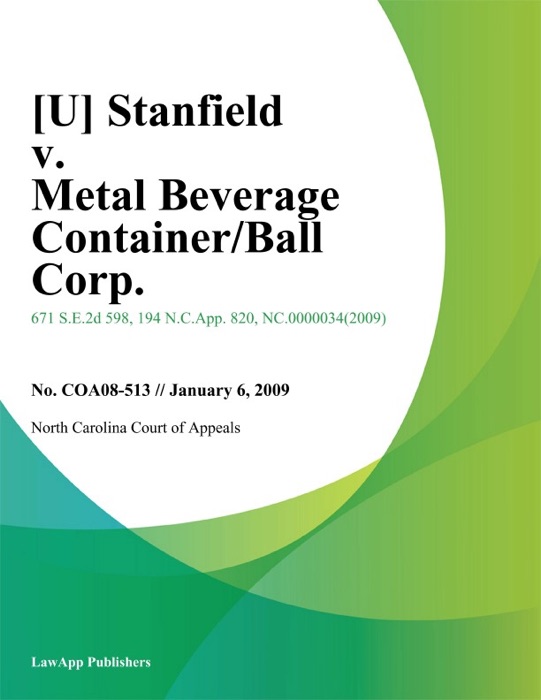 Stanfield v. Metal Beverage Container/Ball Corp.