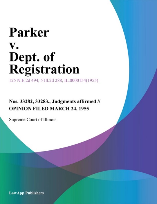 Parker v. Dept. of Registration