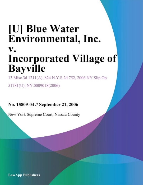 Blue Water Environmental