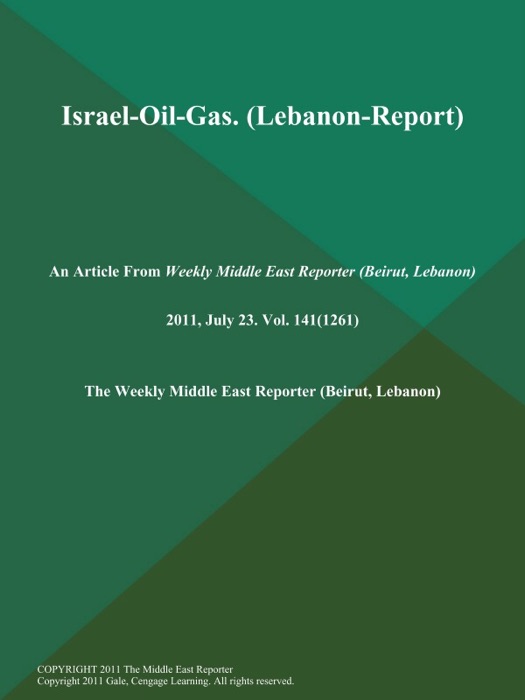 Israel-Oil-Gas (Lebanon-Report)