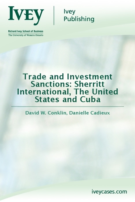 Trade and Investment Sanctions: Sherritt International, The United States and Cuba