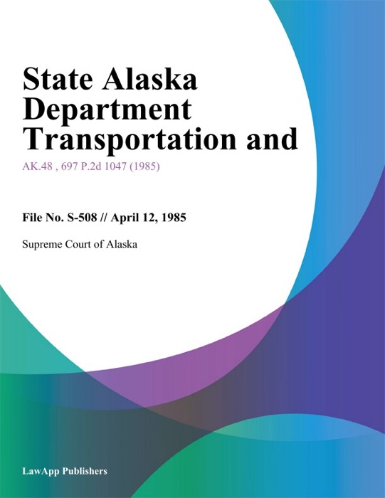 State Alaska Department Transportation and