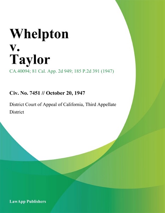 Whelpton v. Taylor
