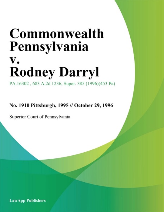 Commonwealth Pennsylvania v. Rodney Darryl