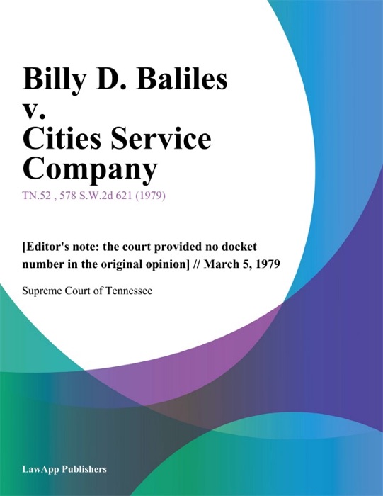 Billy D. Baliles v. Cities Service Company
