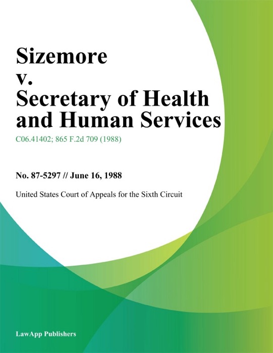 Sizemore V. Secretary Of Health And Human Services