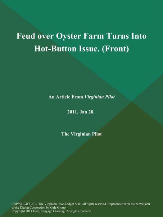 Feud over Oyster Farm Turns Into Hot-Button Issue (Front)