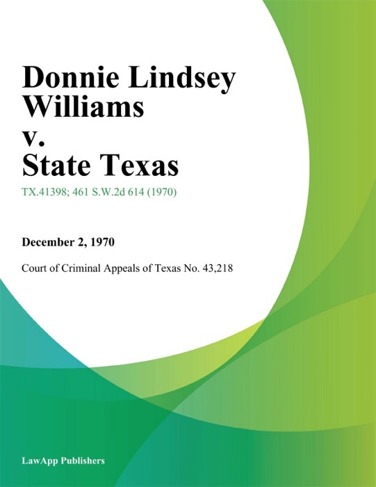 Donnie Lindsey Williams v. State Texas