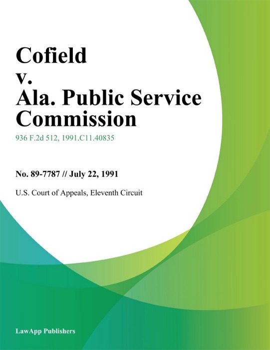 Cofield v. Ala. Public Service Commission