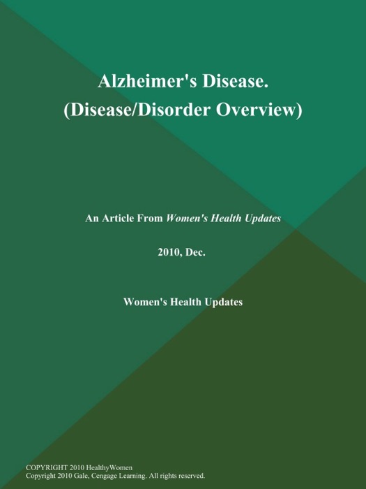 Alzheimer's Disease (Disease/Disorder Overview)