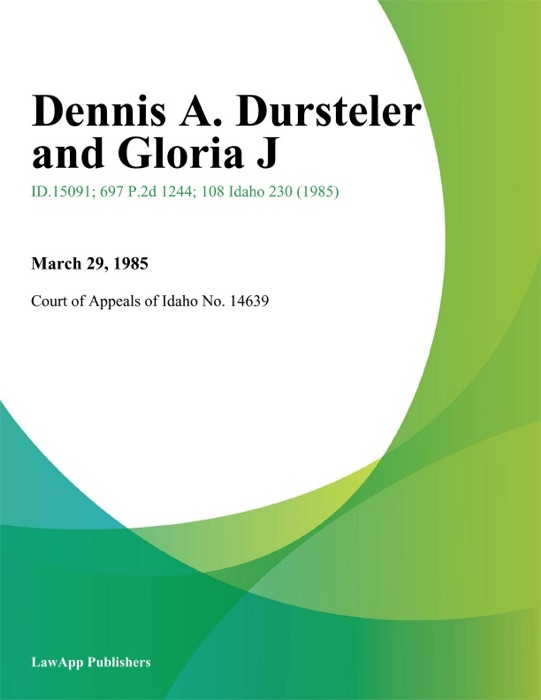 Dennis A. Dursteler and Gloria J