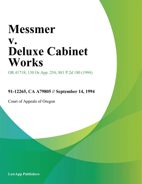 Messmer v. Deluxe Cabinet Works