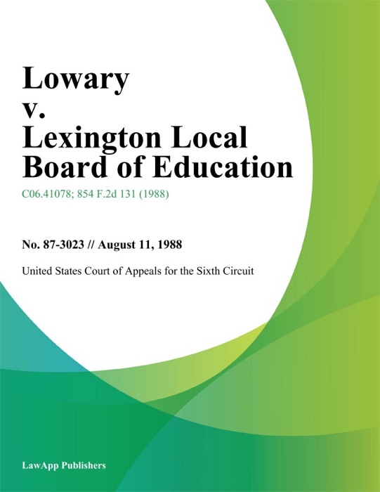 Lowary v. Lexington Local Board of Education