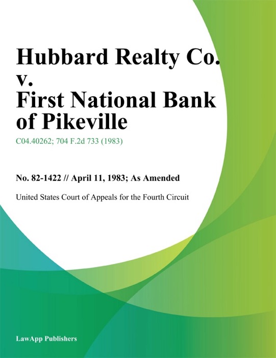 Hubbard Realty Co. v. First National Bank of Pikeville