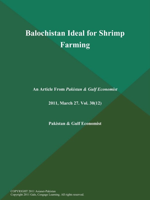 Balochistan Ideal for Shrimp Farming