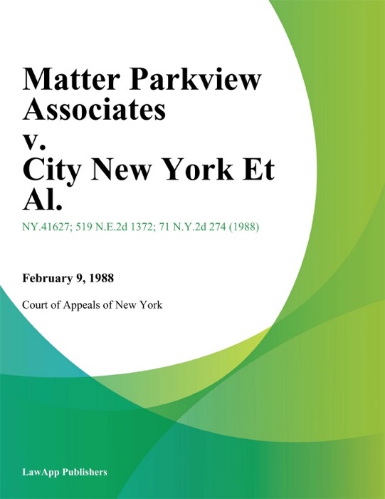 Matter Parkview Associates v. City New York Et Al.