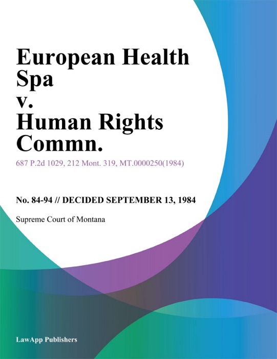 European Health Spa v. Human Rights Commn.
