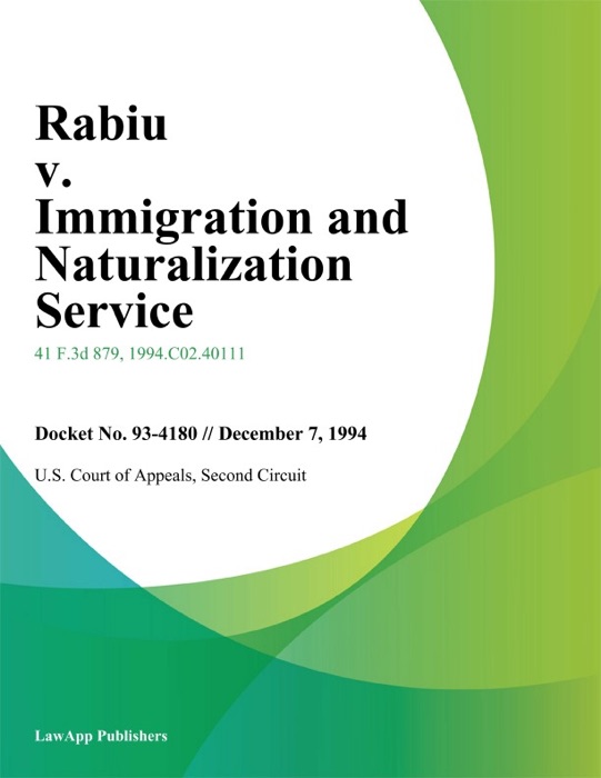 Rabiu v. Immigration and Naturalization Service