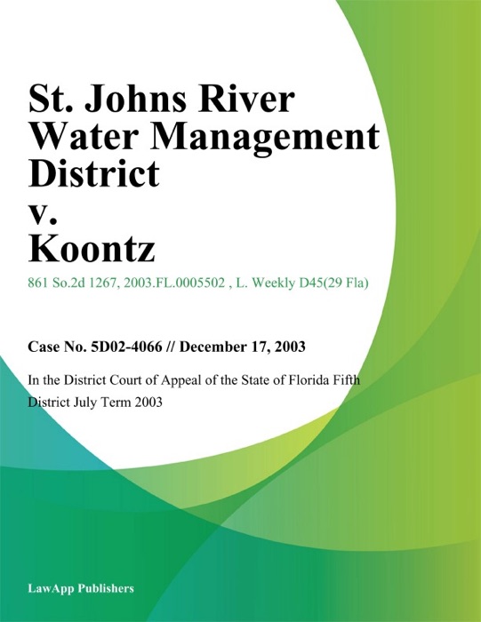 St. Johns River Water Management District v. Koontz