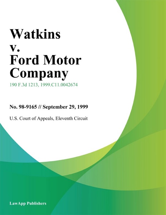 Watkins V. Ford Motor Company