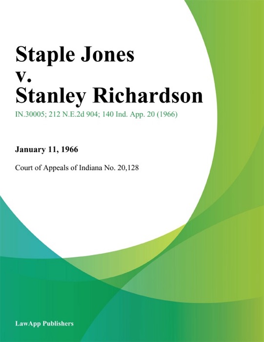 Staple Jones v. Stanley Richardson