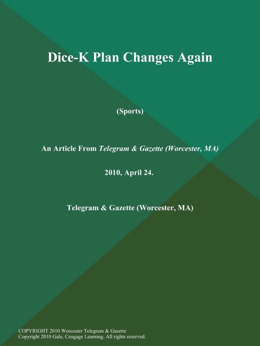 Dice-K Plan Changes Again (Sports)