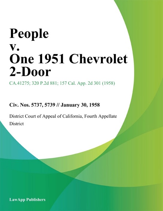 People v. One 1951 Chevrolet 2-Door