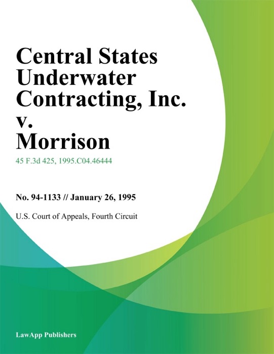 Central States Underwater Contracting, Inc. v. Morrison