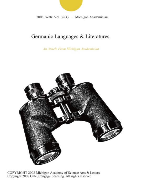 Germanic Languages & Literatures.