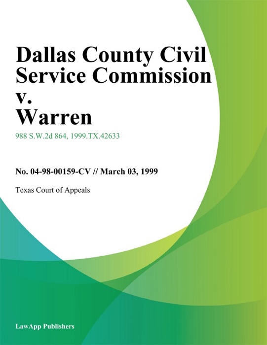 Dallas County Civil Service Commission v. Warren