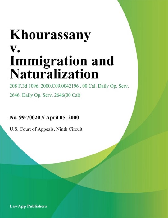 Khourassany v. Immigration and Naturalization