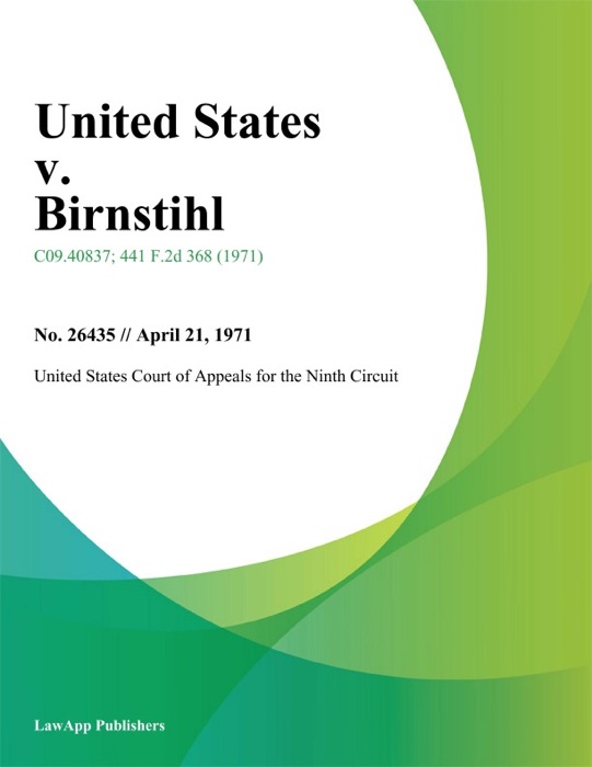 United States v. Birnstihl