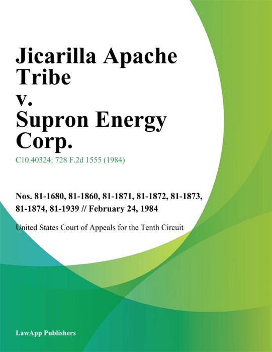 Jicarilla Apache Tribe v. Supron Energy Corp.