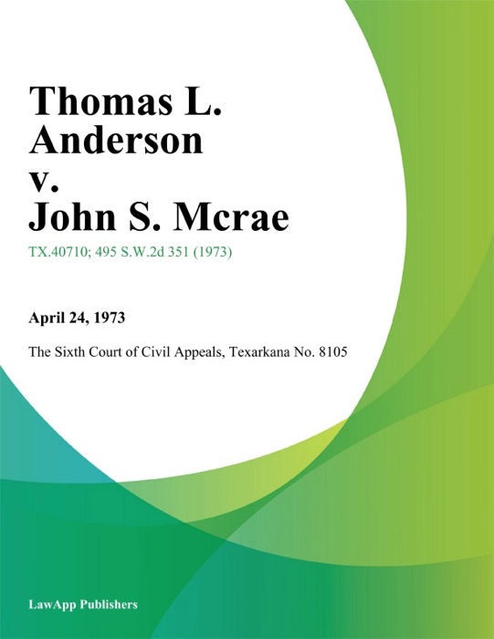 Thomas L. anderson v. John S. Mcrae