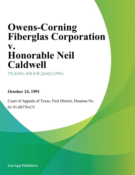 Owens-Corning Fiberglas Corporation v. Honorable Neil Caldwell