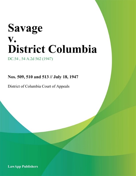 Savage v. District Columbia