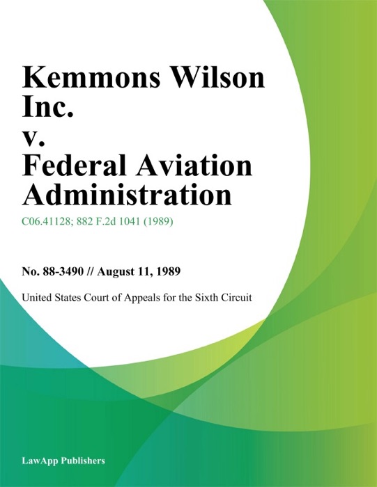 Kemmons Wilson Inc. v. Federal Aviation Administration