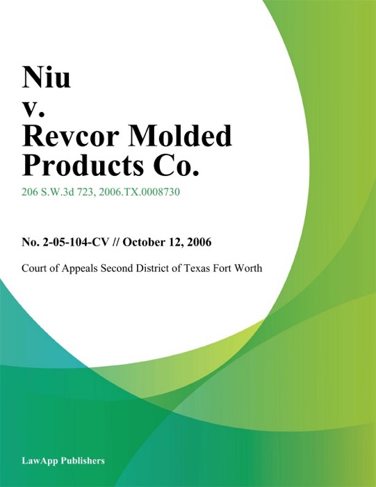 Niu v. Revcor Molded Products Co.