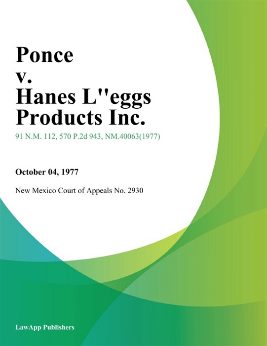 Ponce v. Hanes Leggs Products Inc.