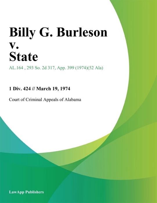 Billy G. Burleson v. State