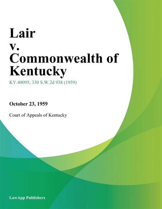Lair v. Commonwealth of Kentucky