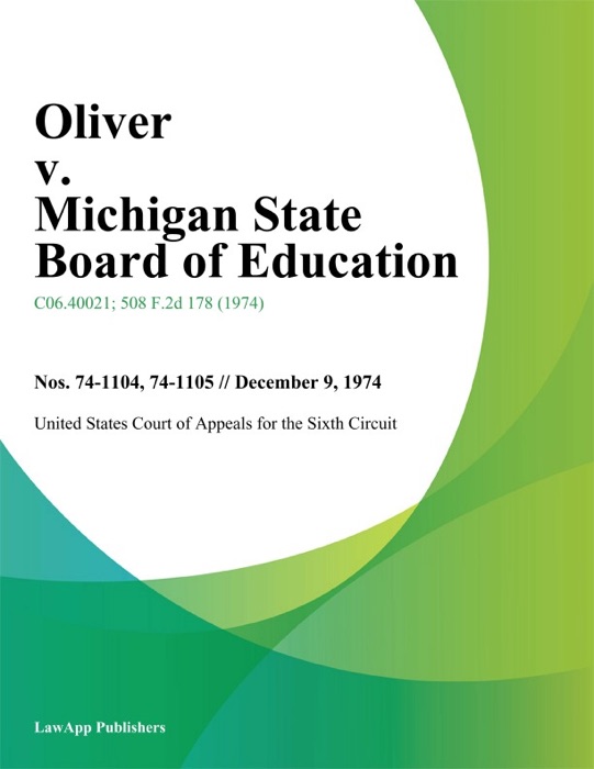 Oliver V. Michigan State Board Of Education