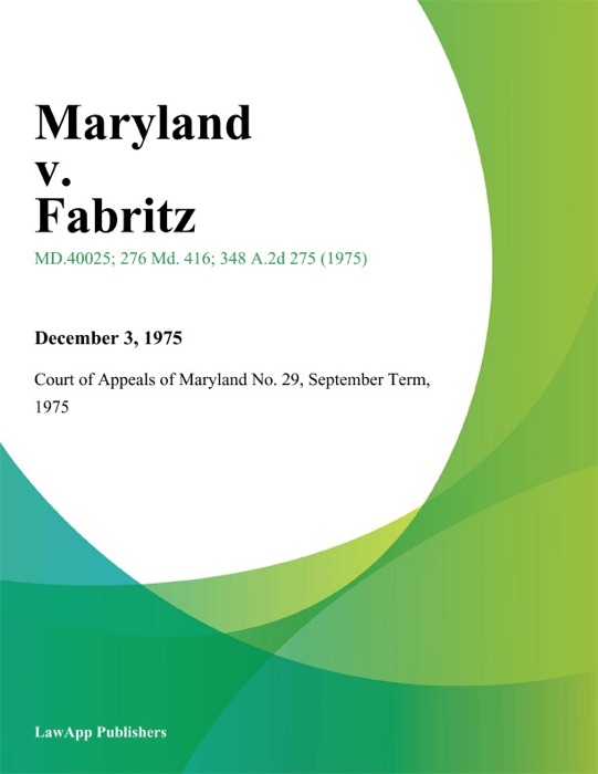 Maryland V. Fabritz