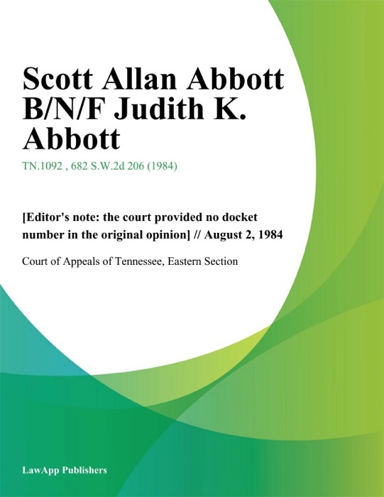 Scott Allan Abbott B/N/F Judith K. Abbott