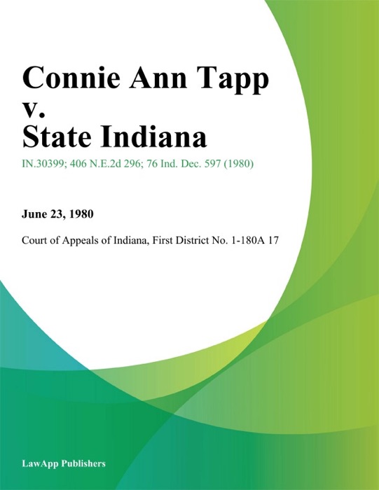 Connie Ann Tapp v. State Indiana