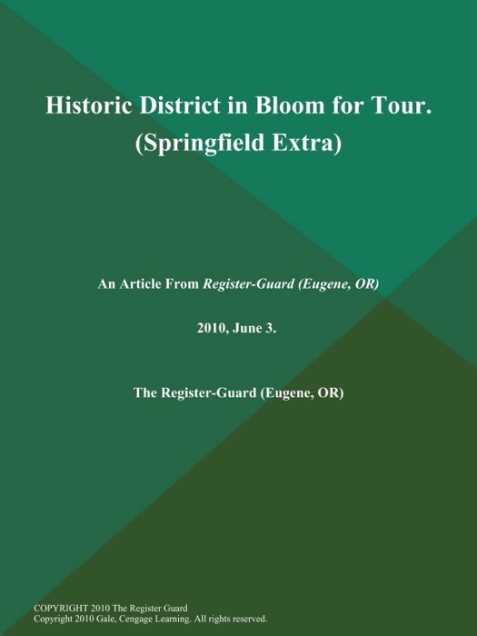 Historic District in Bloom for Tour (Springfield Extra)